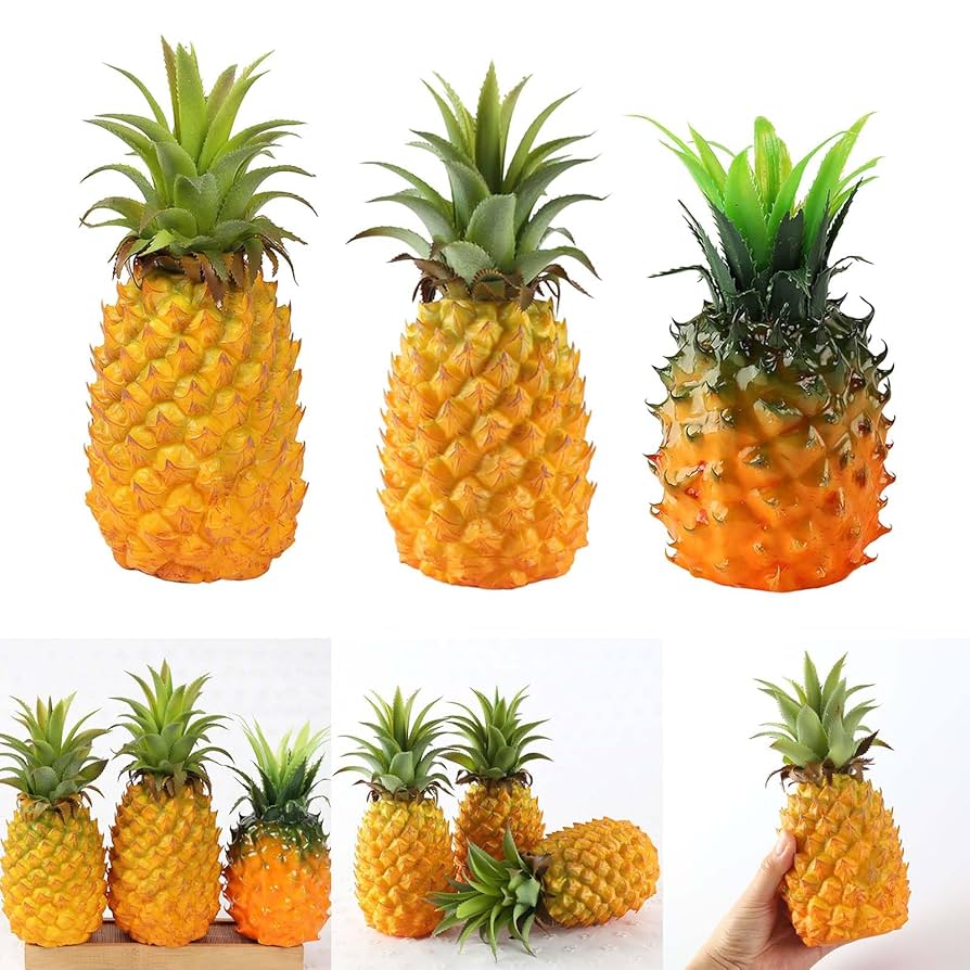 Large Artificial Pineapple Fruit Ornament Yellow Pineapples